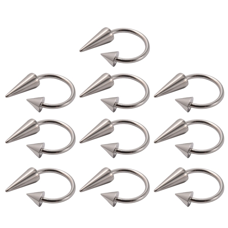 Set 10 Khuyên Đeo Mũi 8 / 10 / 12mm