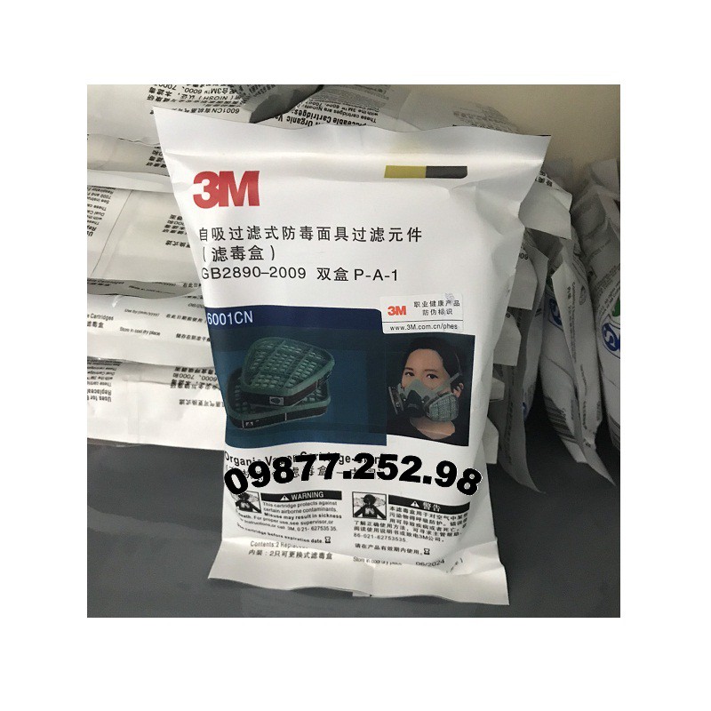 Một túi phin lọc 3M 6001CN gồm 2 phin lọc