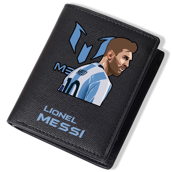Ví Ngắn In Hình Cầu Thủ Bóng Đá Messi Cho Nam