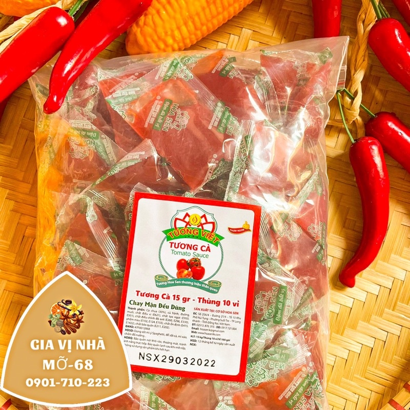 Tương cà gói hiệu Hoa Sen- gói 15gr/100gói/1lóc