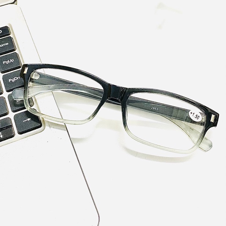 Kính mắt viễn thị lão thị đọc sách báo, đi đường gọng nhựa đủ số từ +05 đến +4 độ