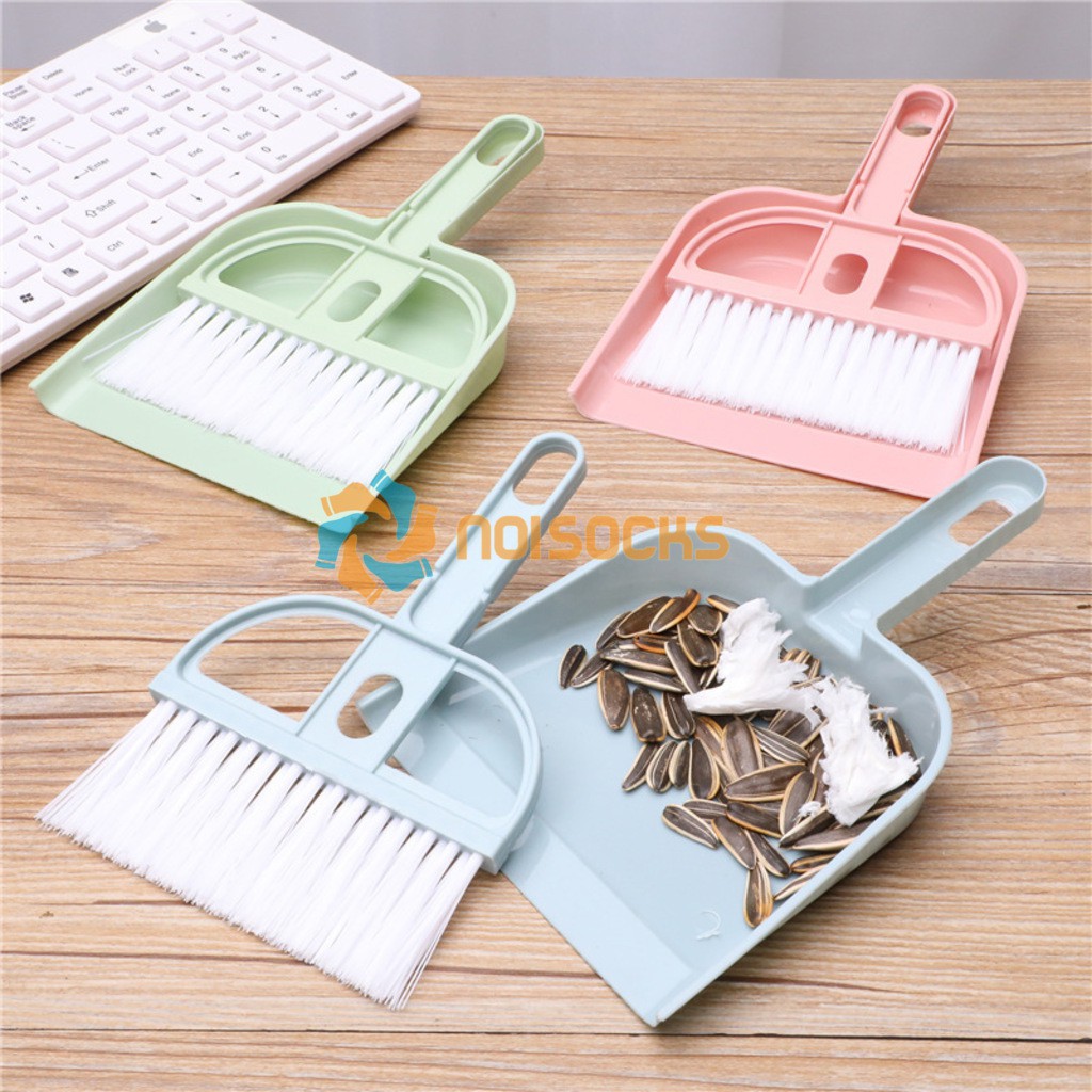 Bộ Chổi và xẻng hót rác mini tiện dụng, độc đáo, nhỏ gọn cho bàn làm việc, bàn ăn, ghế sofa [Noisocks]