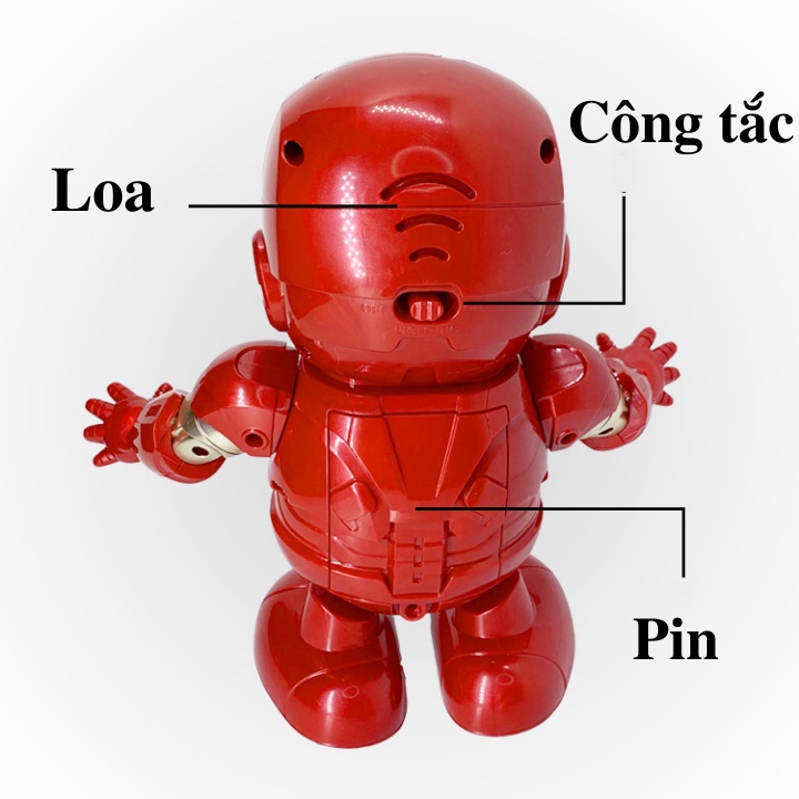 Đồ Chơi Robot Dance Hero - Iron Man - Blumblebee - Siêu Nhân Nhảy Mua Theo Nhạc - Có Đèn Siêu Hot - Mô Hình Siêu Nhân