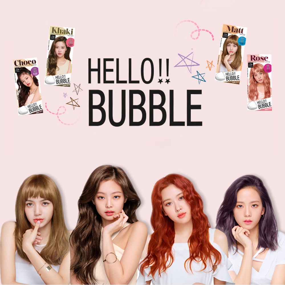 Thuốc nhuộm tóc Hello Bubble Foam Mise En Scene phiên bản Black Pink dạng bọt