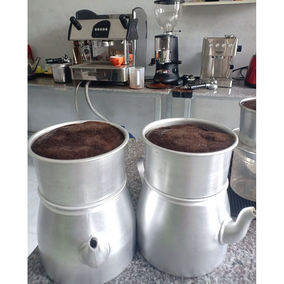 Phin và ấm cà phê 200gram, phin lớn pha cafe, donguyencoffee