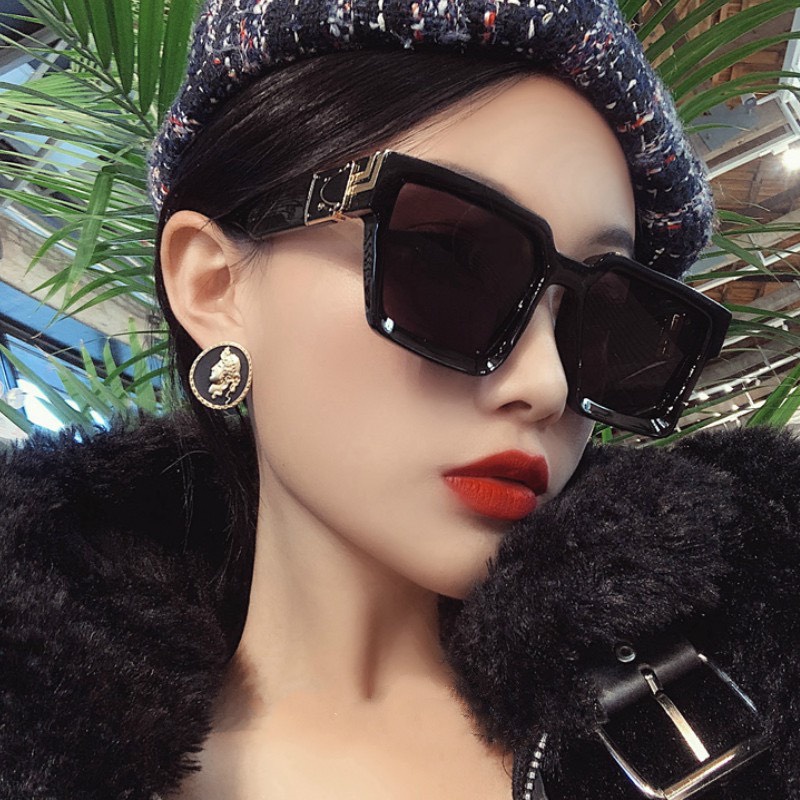 Kính Mắt Gọng Vuông Thời Trang Hàn Quốc Kính Râm cho Nam Và Nữ
