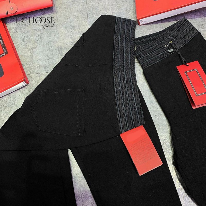 Quần legging can cạp hộp đỏ dễ mặc