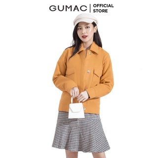 Áo khoác dạ lửng có túi gumac aa11278