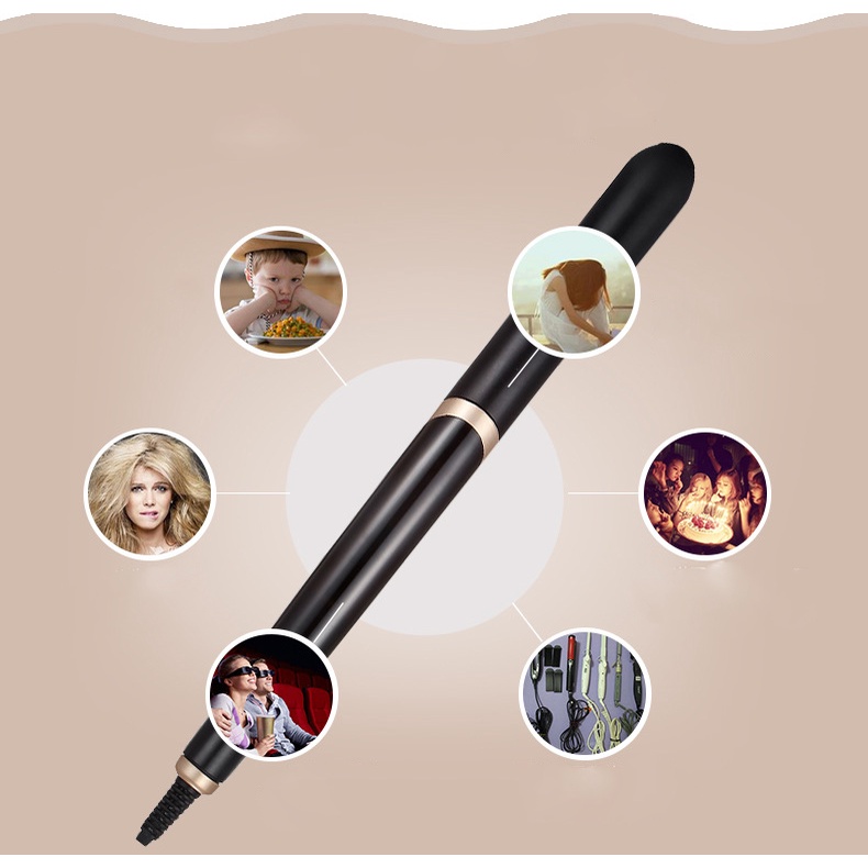 Máy uốn tóc Kemei 2 in 1 Km-2219 Giúp tạo kiểu tóc đẹp Không làm hư tóc Màn hình LED hiển thị số nhiệt độ