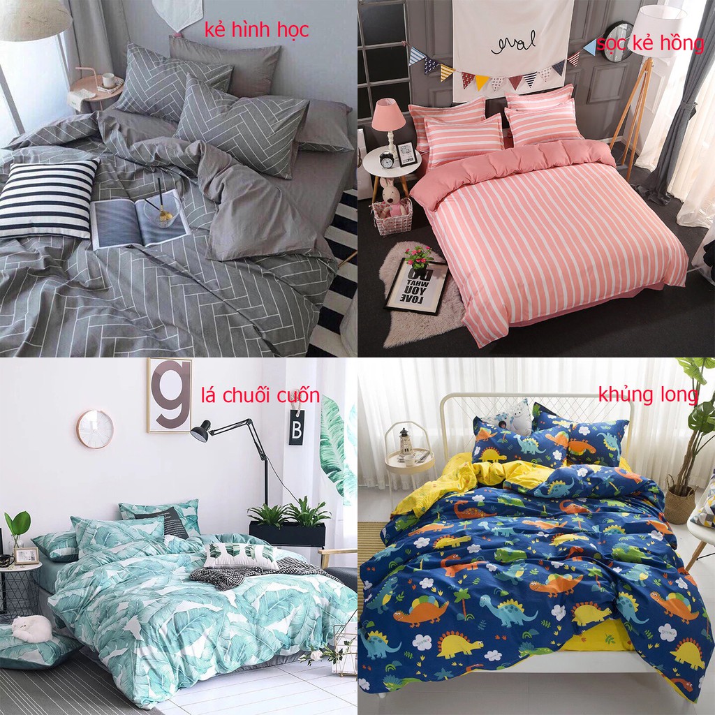 SET Vỏ CHĂN GA GỐI COTTON POLY NHẬP KHẨU SIÊU ĐẸP (nhắn shop để chọn mẫu ) | BigBuy360 - bigbuy360.vn