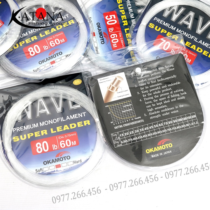 Cước Okamoto WAVE - Cước Làm Thẻo , Tóm Nho, dây dai bền chắc chắn