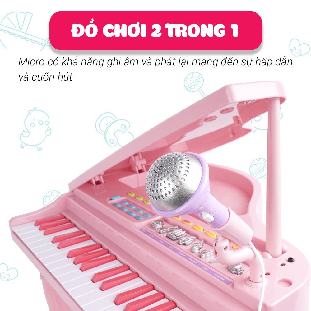 Đồ chơi âm nhạc cho bé - Đàn piano cổ điển kèm mic - Winfun - 2045 cho bé từ 3 tuổi trở lên