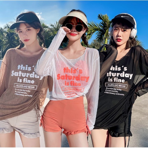 Bộ Đồ Bơi Ba Mảnh Phong Cách Hàn Quốc Cho Nữ Sinh