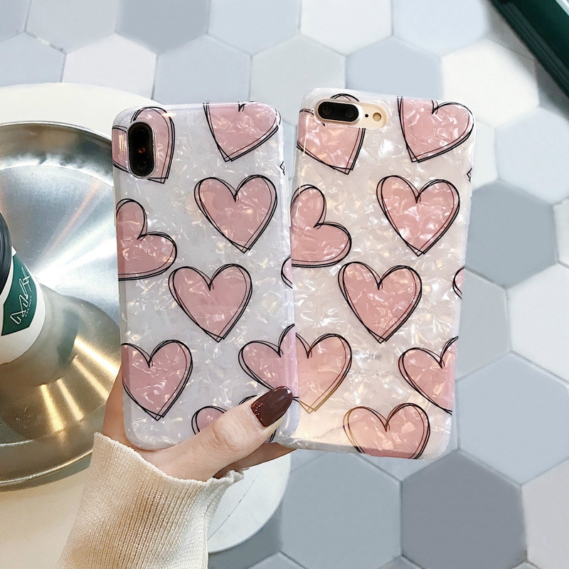 Ốp Điện Thoại Mềm Hình Trái Tim Đơn Giản Cho Iphone Xs Max 7plus / 8 6s 11pro | BigBuy360 - bigbuy360.vn