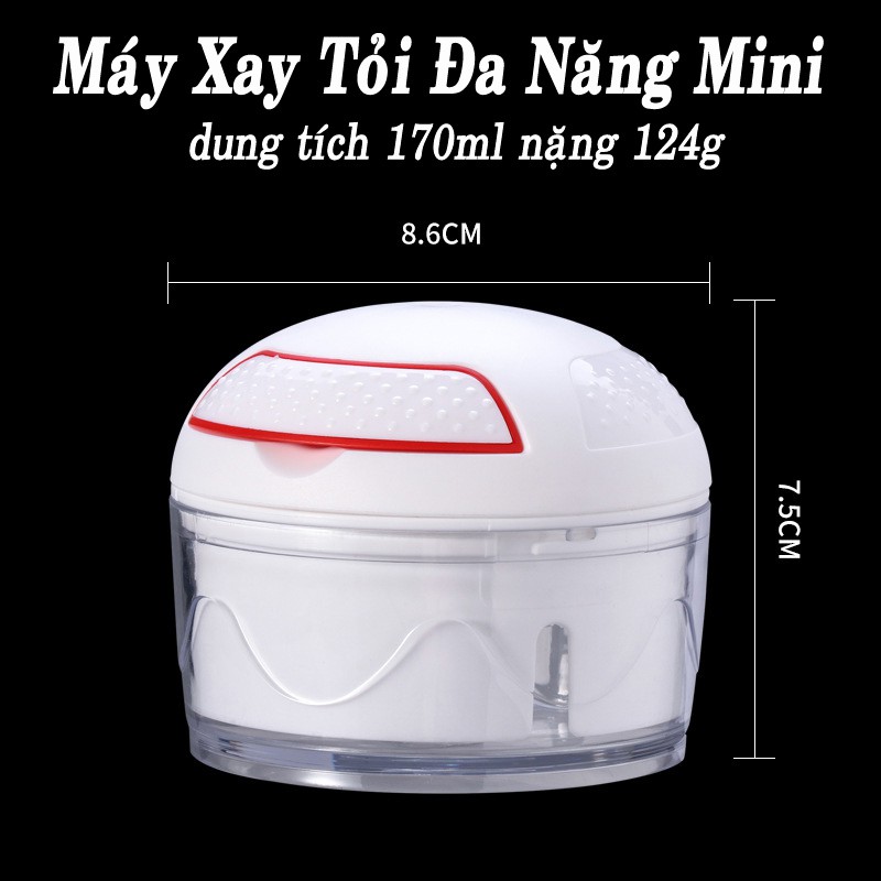  Máy Xay Cầm Tay Kéo Dây Đa Năng - Dụng Cụ Xay, Nghiền Nhỏ Tỏi Ớt Rau Củ Quả Siêu Tốc