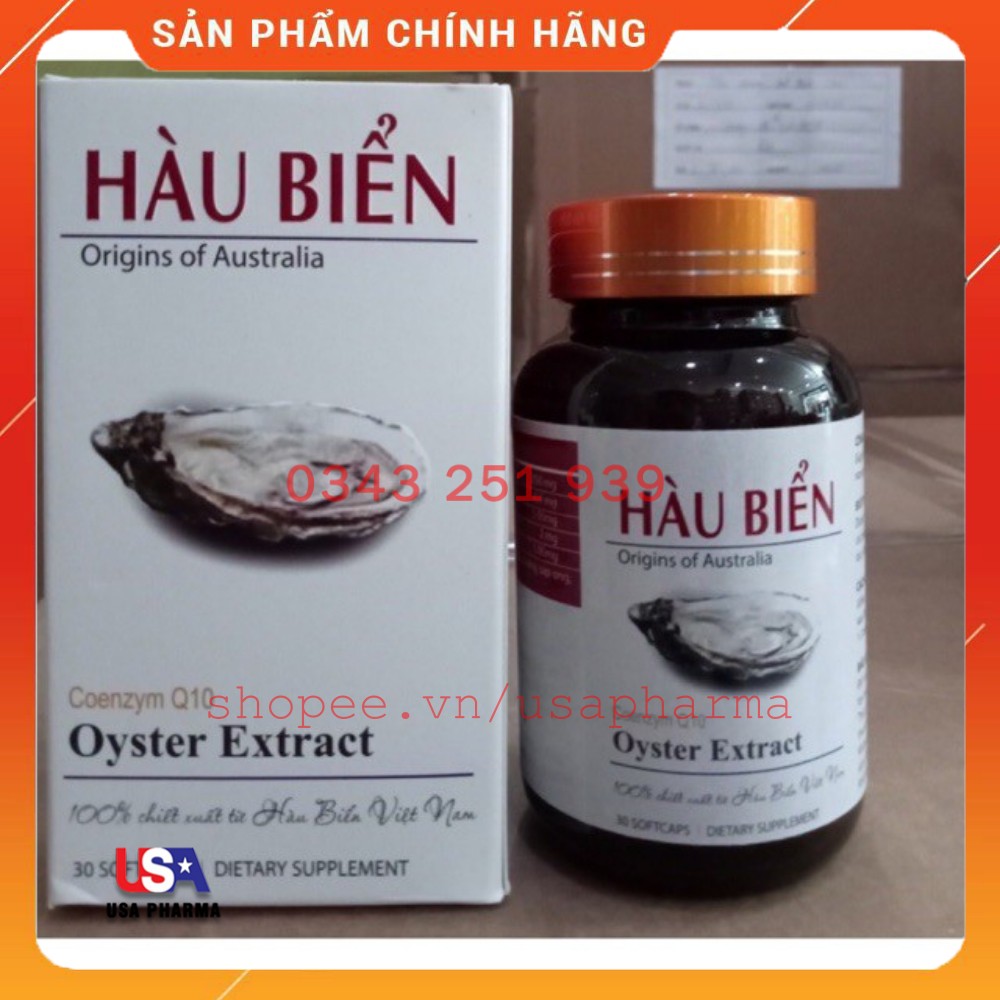 Tinh chất hàu biển USA - hỗ trợ cải thiện tình trạng xuất tinh sớm, rối loạn cương dương - Lọ 30 viên