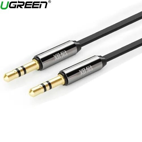 Cáp Âm Thanh 2 Đầu 3.5mm dây dẹt UGREEN 10723 Dài 0,5m - Hàng Chính Hãng