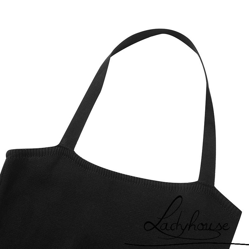 Áo Croptop Hai Dây Màu Trơn Thời Trang Mùa Hè Màu Trắng/Đen Cho Nữ