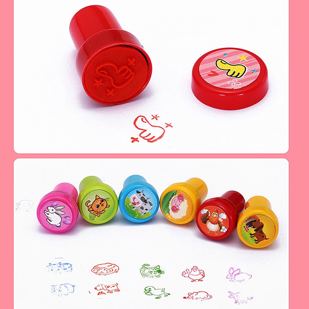 Bộ 10 con dấu họa tiết hình khủng long hoạt hình ngộ nghĩnh