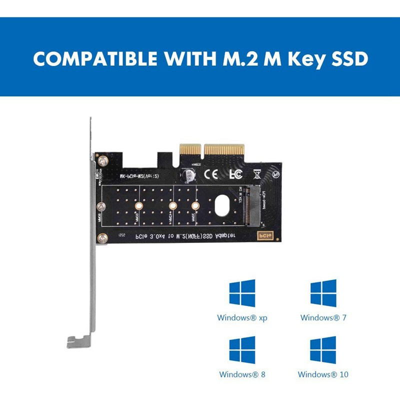 Card Mở Rộng Nvme Pcie M.2 Nvme Ssd Sang Pci-E 3.0 X4 Hỗ Trợ 2230 2242 2260 2280 | BigBuy360 - bigbuy360.vn