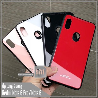 Ốp lưng kính cho Redmi Note 6 Pro / Note 6 - Mặt kính cứng + viền dẻo