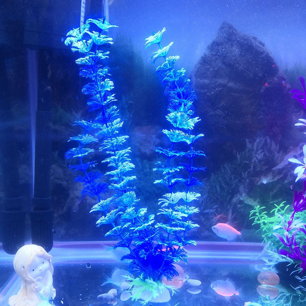 1 / 6 Cây Cỏ Nhân Tạo Trang Trí Bể Cá 30cm