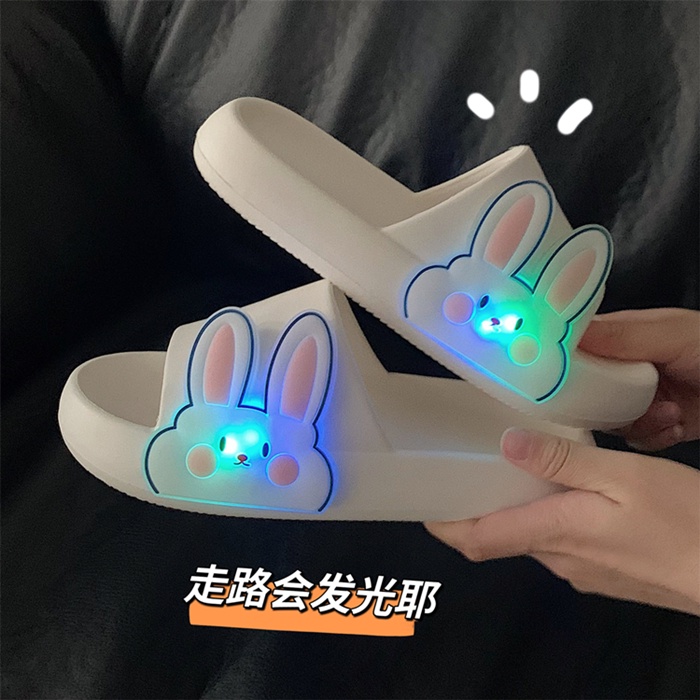Dép Phát Sáng. Dép Quai Ngang Hình Thỏ Dễ Thương Thời Trang Mùa Hè Cho Nữ
