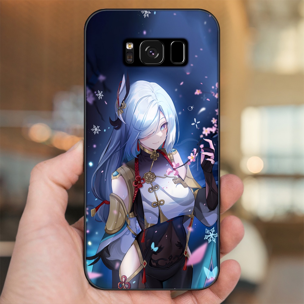 Ốp lưng Samsung S8, S8 Plus viền đen in hình Shenhe Genshin Impact