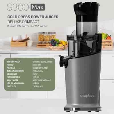 Máy ép chậm hoa quả Snapbee S300 Max - Hàng chính hãng - Bảo hành 24 tháng