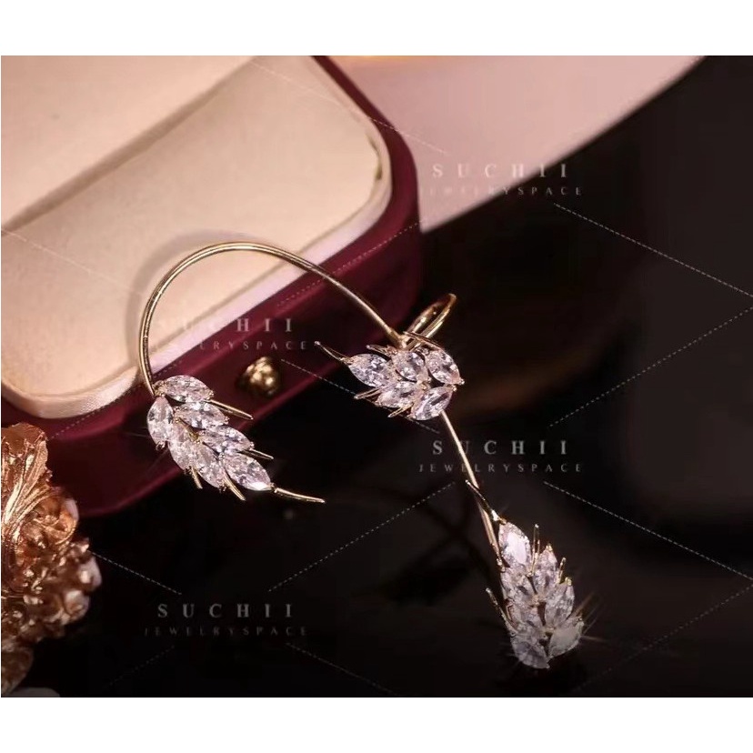 Bông tai, khuyên tai vành tai nữ đính đá nhân tạo