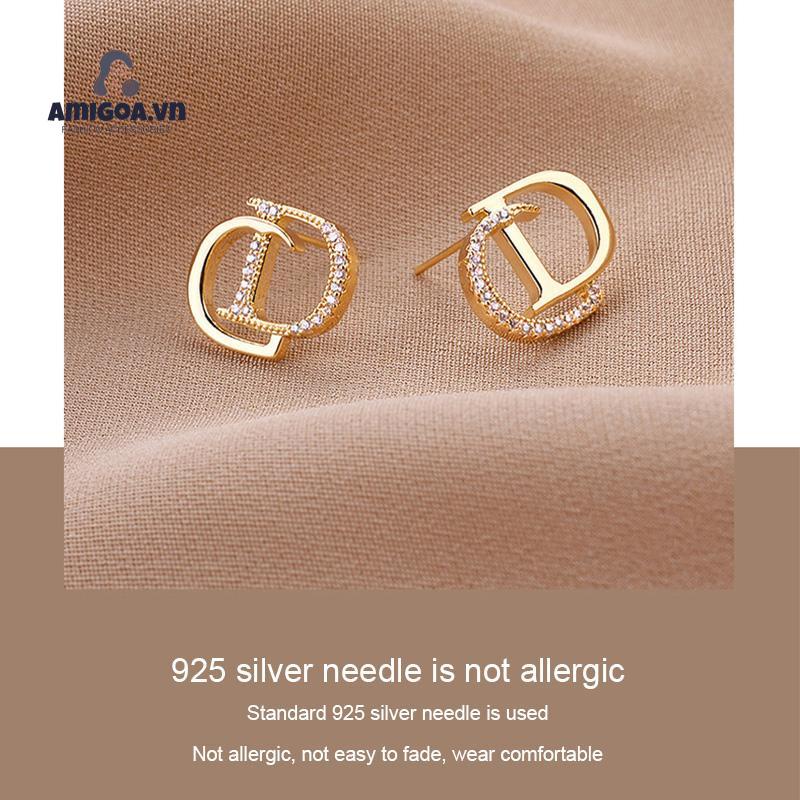 Bông Tai 2022 CD Chất Liệu Bạc Cao Cấp Sang Trọng