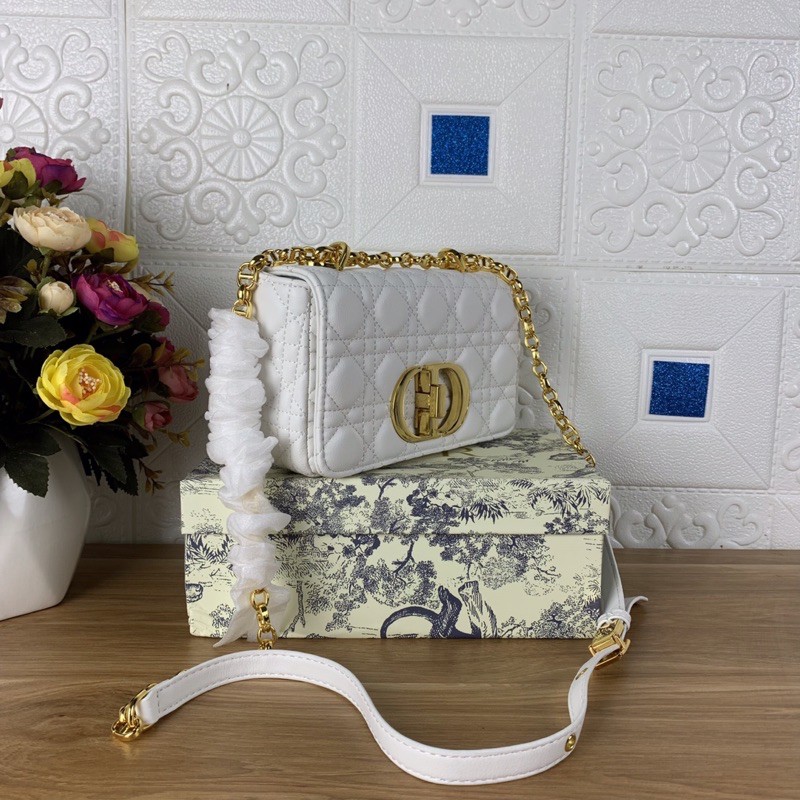 Túi xách Dior Caro màu trắng size 20cm