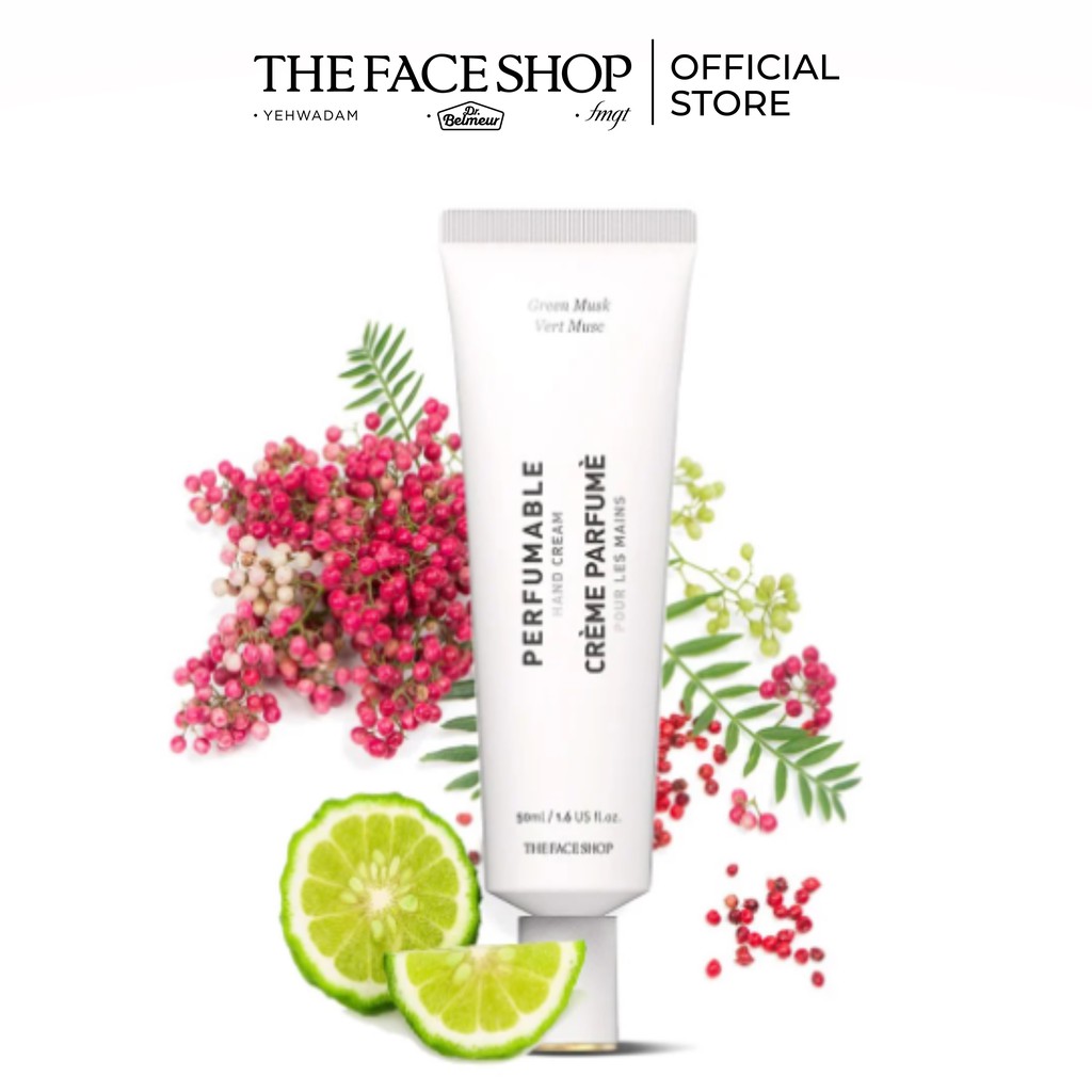  Kem Dưỡng Tay Hương Nước Hoa TheFaceShop Perfumable Hand Cream 01 Green Musk 50ml