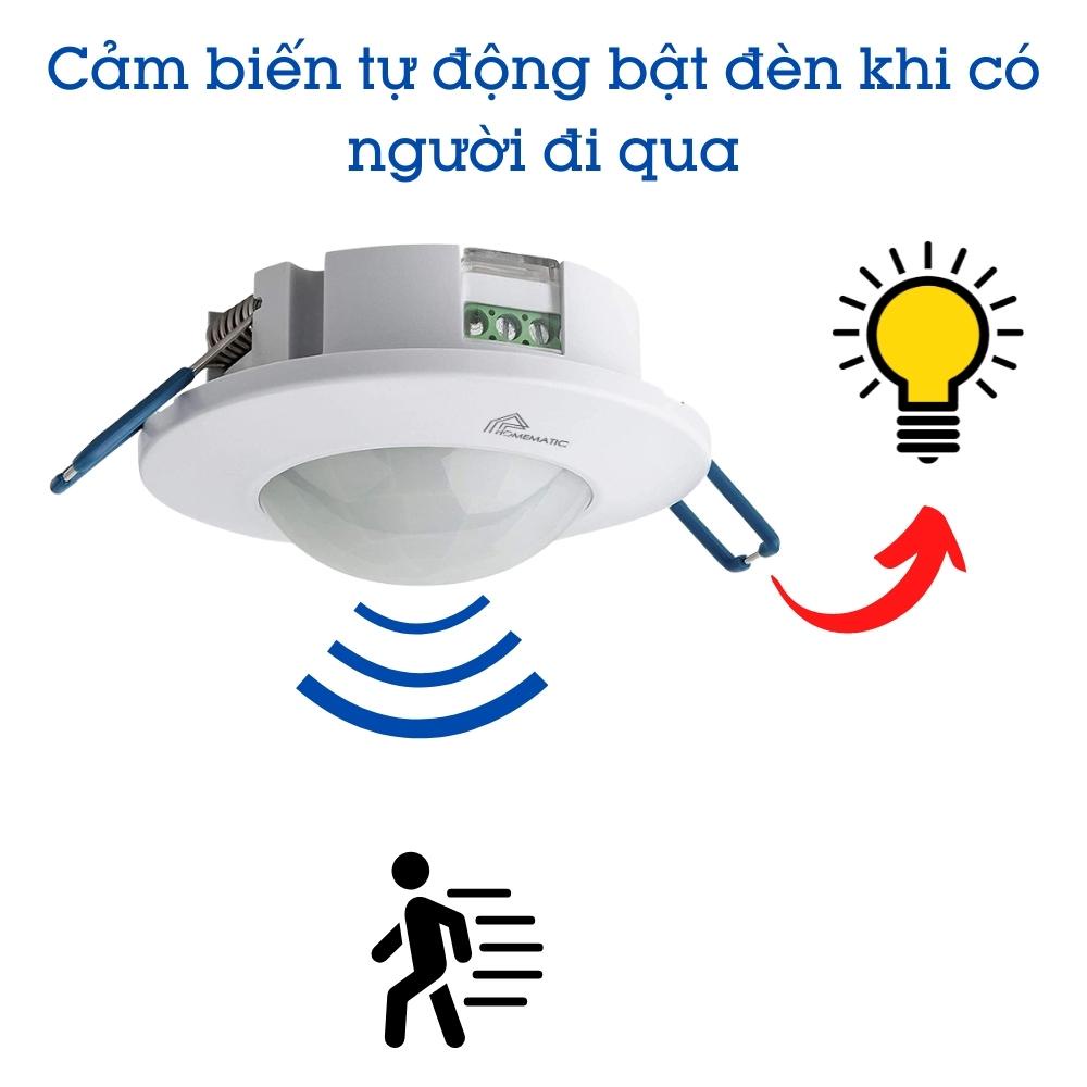 Công Tắc Cảm Biến Chuyển Động Hồng Ngoại Thân Nhiệt Âm Trần Homematic MS680