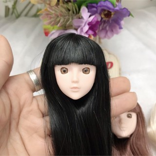 Đầu xinyi mắt gắn chưa faceup có tóc