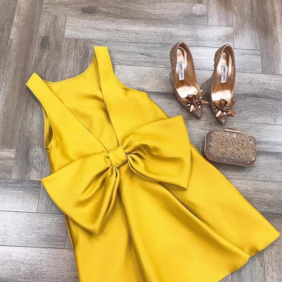 Đầm xòe hở lưng kết nơ lớn (có mút ngực) 🌻🌻XBeautyFashion🌻🌻