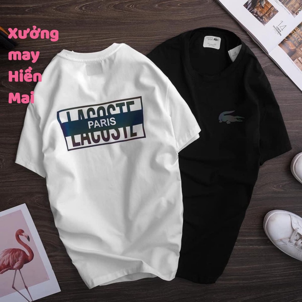 Áo thun lacoste phông cotton mát, thun nam nữ đẹp, áo unisex