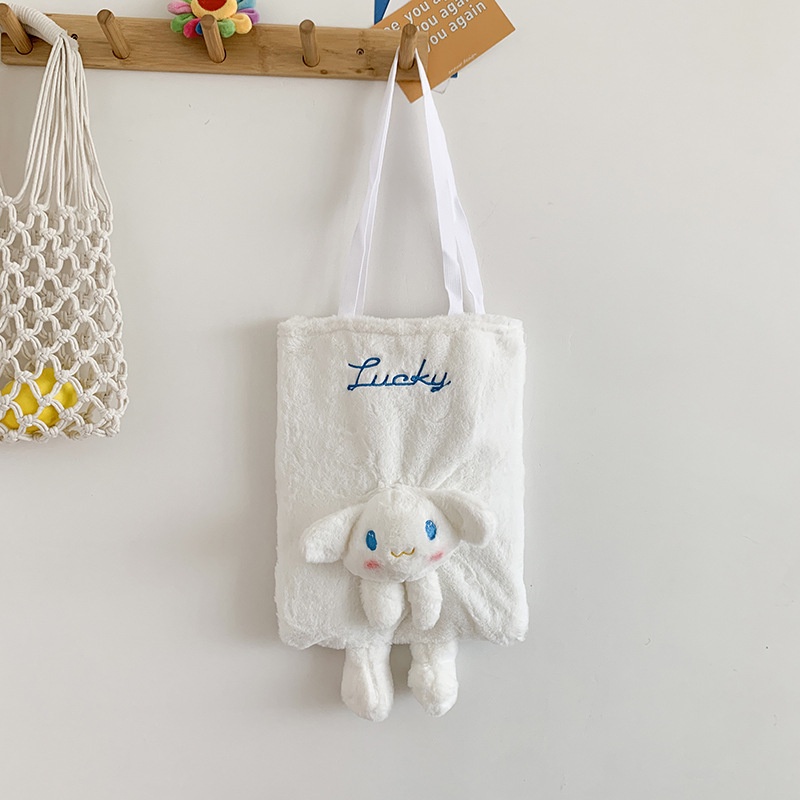 Túi Xách Da pu Cỡ Lớn Họa Tiết Thỏ / Vịt Hoạt Hình Đáng Yêu Cho Nữ