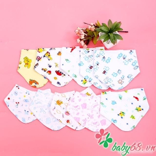 Set 5 yếm cotton cho bé
