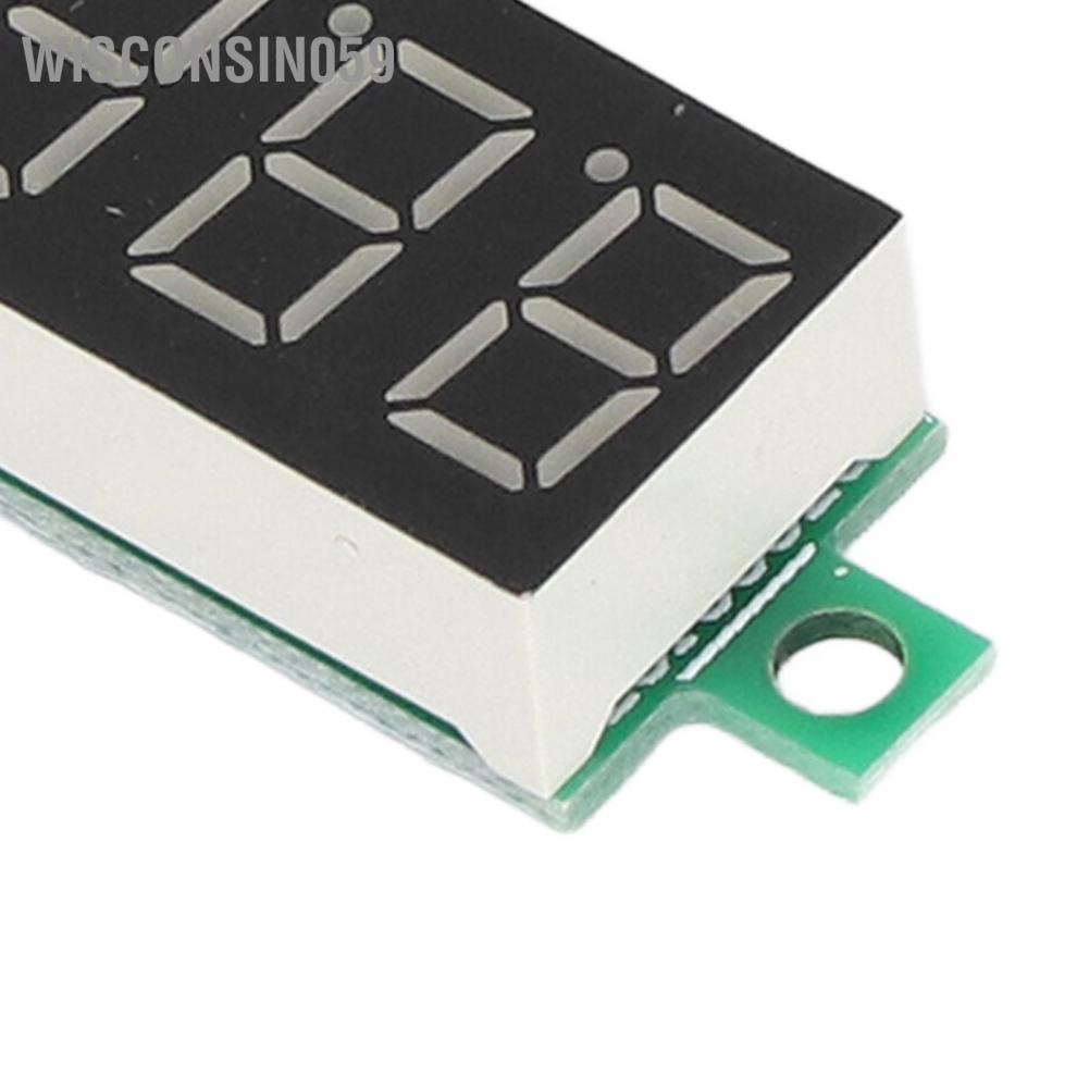 Wisconsin059 2Pcs Digital Voltmeter Voltage Meter 3 Wire 0.36in Green LED Display DC0