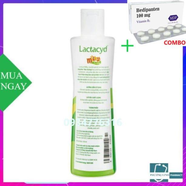 Combo Bedipanten 100mg +  TẮM GỘI LACTACYD MILKY 250ML