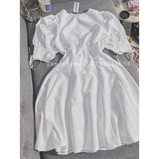 Đầm xoè tay phồng dự tiệc size S eo dưới 65cm ( Hoả tốc HCM )