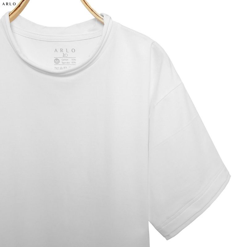 Áo Thun Unisex BERTHA Chất Liệu Cotton Cao Cấp Màu Be - ARLO
