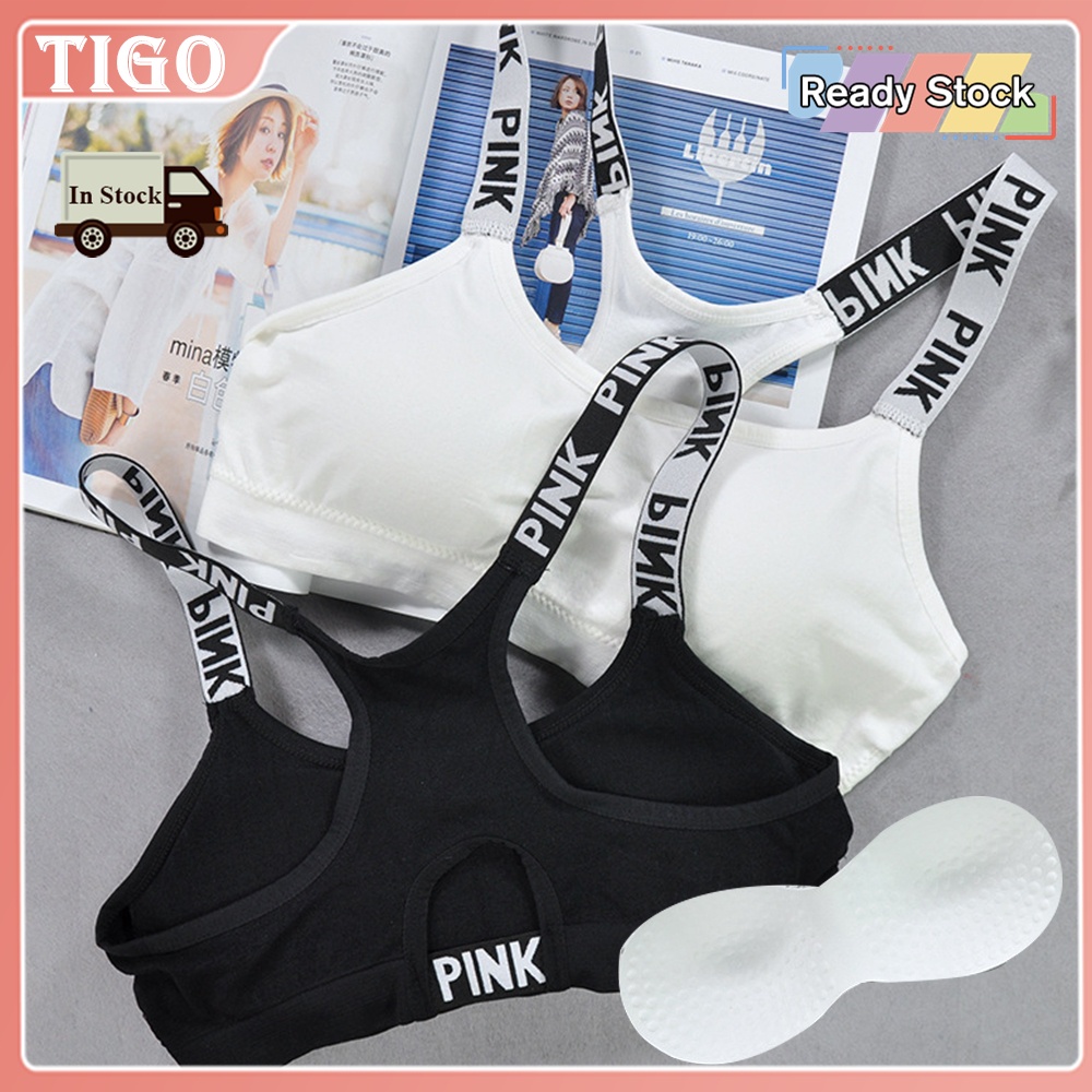 ♥Tigo♥ Áo Ngực Chữ I Dây Chéo Sau Lưng Không Gọng Thép Có Thể Tháo Rời Cho Nữ Sinh Tuổi Teen