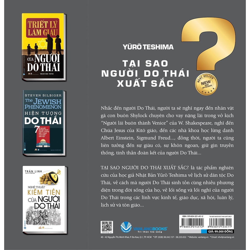 Sách - Tại Sao Người Do Thái Xuất Sắc (Tái Bản 2021) (Yuro Teshima- Văn Lang)