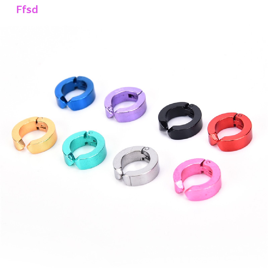 {Ffsd} Khuyên Tai Dạng Kẹp Bằng Thép Titan Không Cần Xỏ Khuyên Trang Sức Cho Nam Và Nữ Bán Chạy