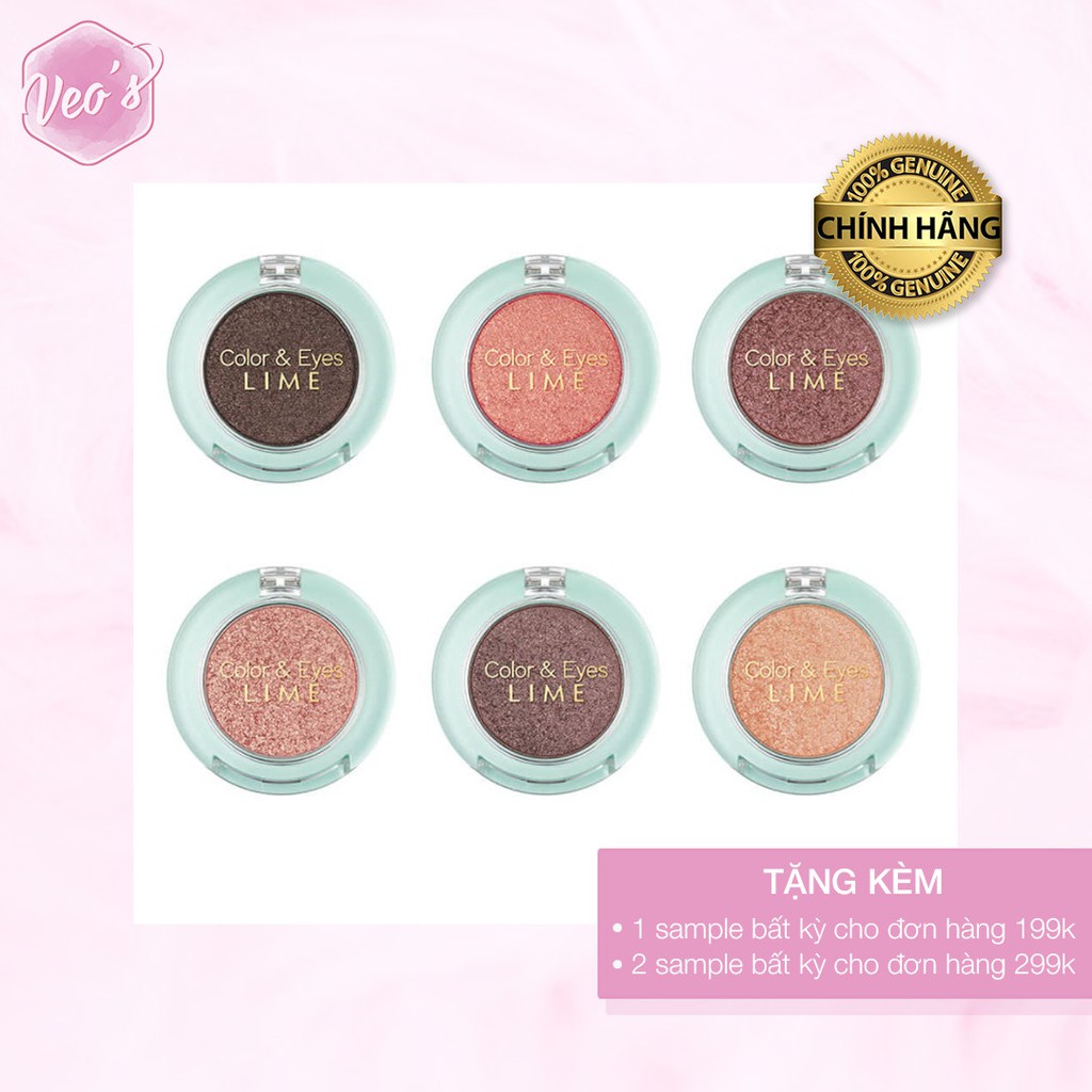 Phấn Mắt Nhũ Lime Color & Eyes Single Shadow