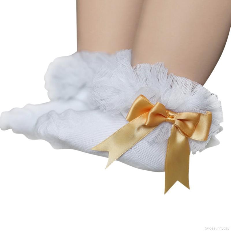 Đôi vớ cotton đính nơ xinh xắn cho bé gái ( 0-5 tuổi )