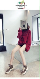 Giày thể thao cao cổ da báo