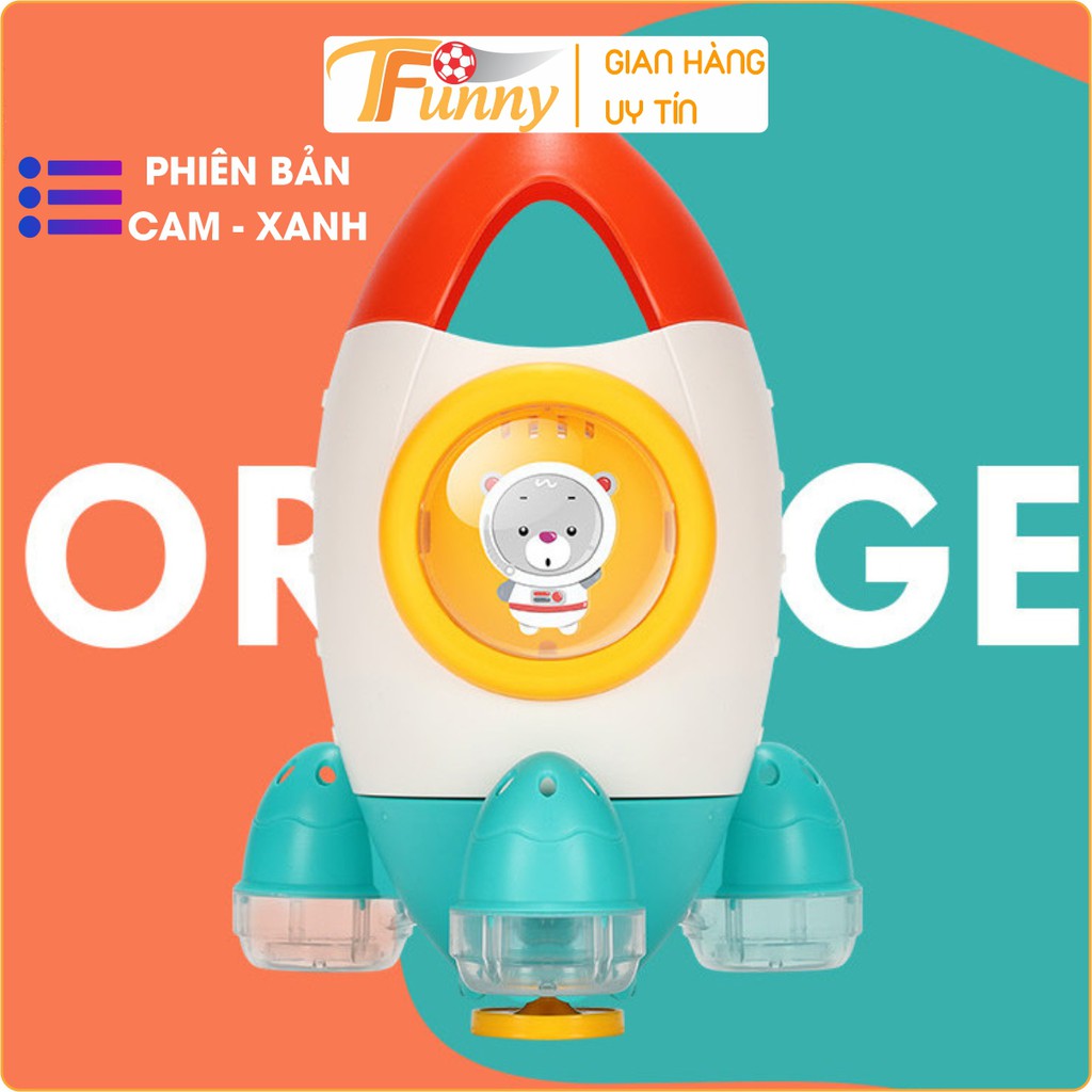 Tên Lửa Đồ Chơi Tắm Cho Bé Cao Cấp, Tàu Bay Phun Nước Xoay 360 ĐộT Funny, Cỡ To, Nhựa ABS Bền Bỉ, An Toàn